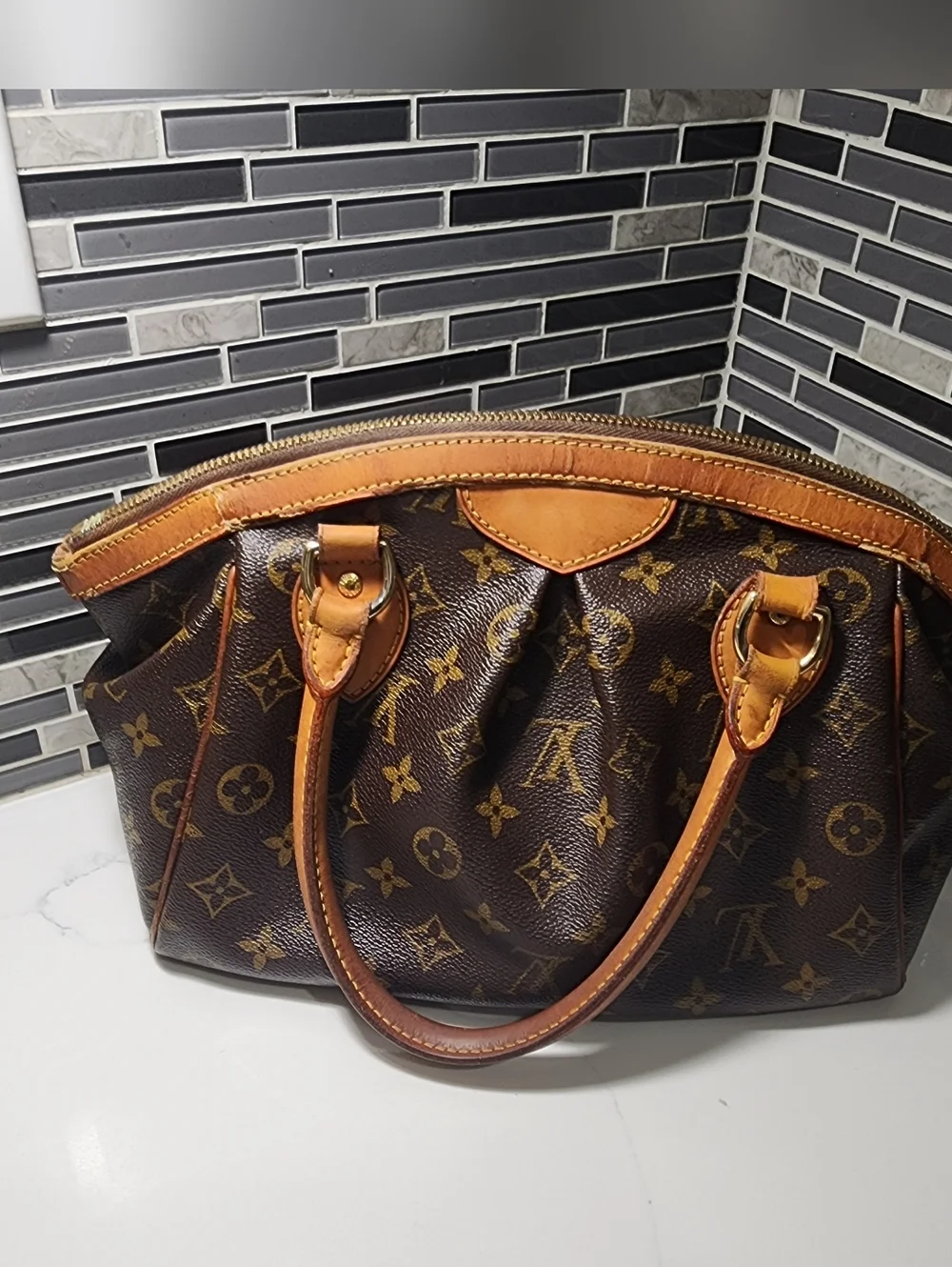 LOUIS VUITTON BROWN MONOGRAM TIVOLI PM HANDBAG - Picture 2 of 13